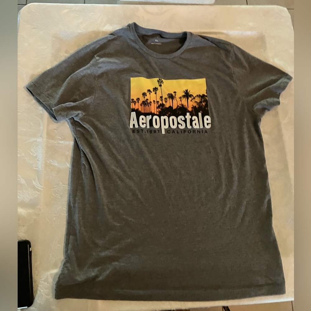 Aeropostale Charcoal Crew Neck Tee